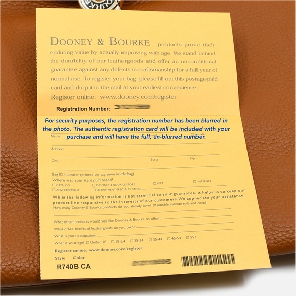 DOONEY & BOURKE Lucca Leather Logo Lock Hobo in Caramel - Picture 12 of 16